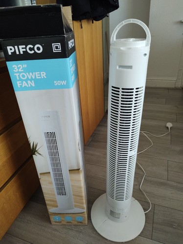 Pifco white tower fan - pifco,