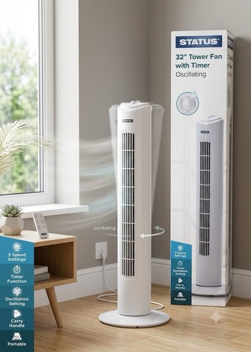 Status inch tower fan with - 32-inch,
