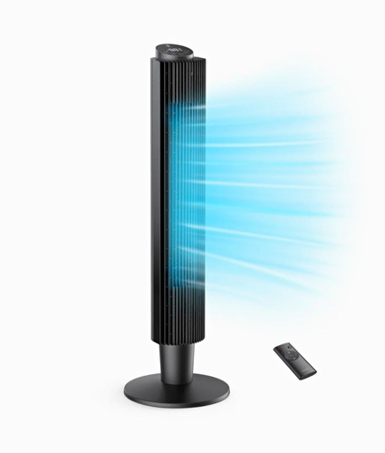 Black tower fan oscillating - tower,