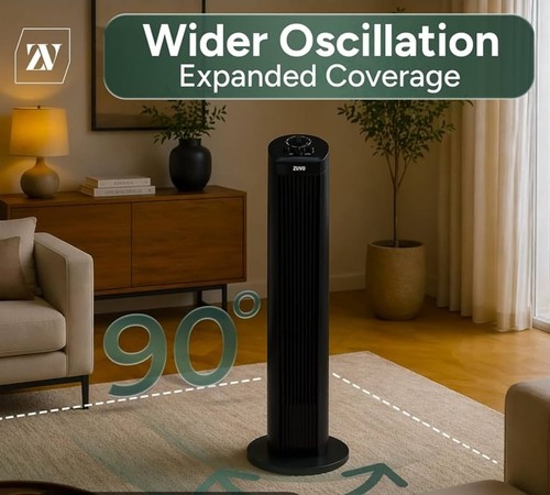 Tower fan with vapor - with,