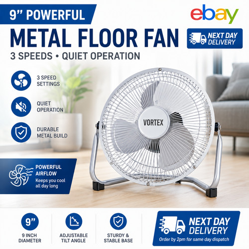 Floor fan high - 9",
