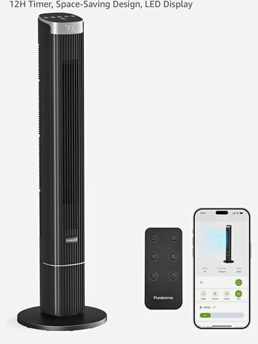 Pureborne 42in smart tower - 42in, fan