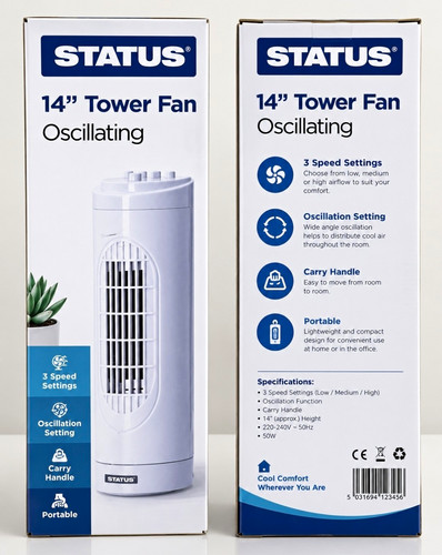 Status tower fan white - status,