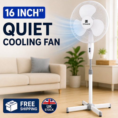 Pedestal cooling fan quiet - 16",