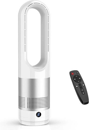 Bladeless tower fan silver - silver, 8
